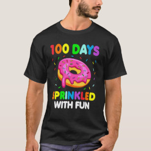 Camiseta 100 Días De Escuela Salpicados De Donut Divertido 