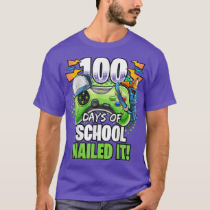 Camiseta 100 días de escuela se descartan videojuegos en la