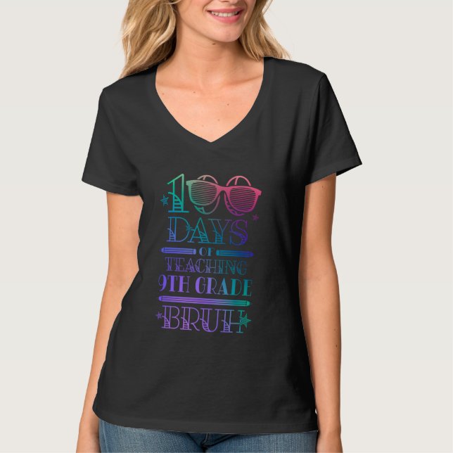 Camiseta 100 días de escuela secundaria 100 (Anverso)