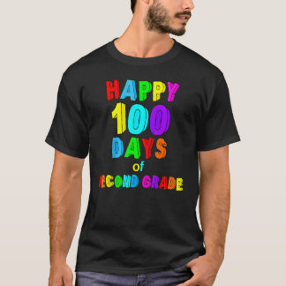 Camiseta 100 Días De Escuela Segundo Grado Feliz Maestra Ni
