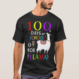 Camiseta 100 días de escuela sin llama de prob