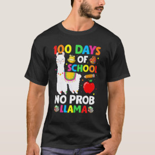 Camiseta 100 Días De Escuela Sin Prob Llama Llama Maestro Y
