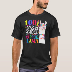 Camiseta 100 Días De Escuela Sin Prob Llama Llama Maestro Y