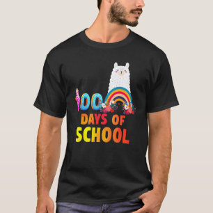 Camiseta 100 Días De Escuela Sin Prob Llama Maestra Niños N
