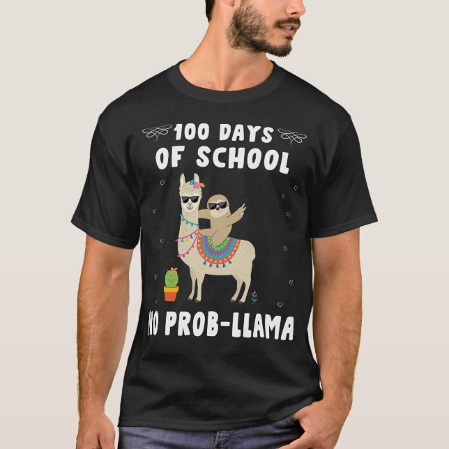 Camiseta 100 días de escuela sin problemas (Anverso)