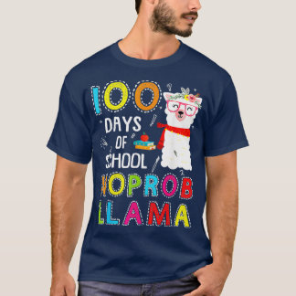 Camiseta 100 días de escuela sin problemas con gafas