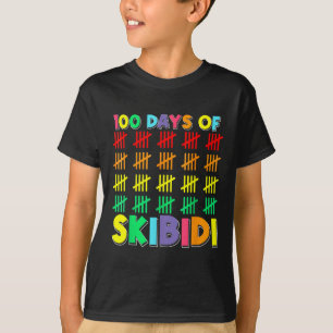 Camiseta 100 días de escuela Skibidi feliz 100 días de vida