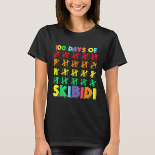 Camiseta 100 días de escuela Skibidi feliz 100 días de vida