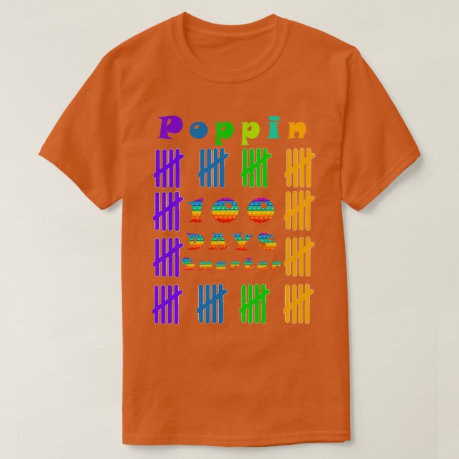 Camiseta 100 DÍAS DE ESCUELA SMARTERFunny Poppin para 2022  (Diseño del anverso)