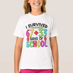 Camiseta 100 días de escuela Sobreviví 6733