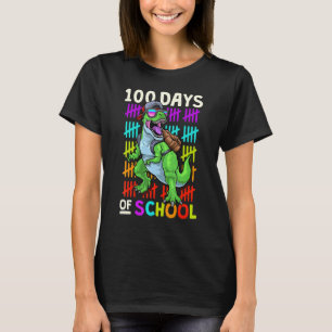 Camiseta 100 Días De Escuela T-Rex Dino 100 Días Niño Más I