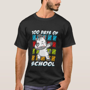 Camiseta 100 Días de escuela Tee animal de cebra Dabbing