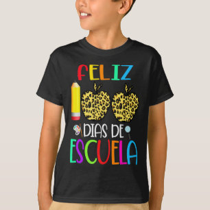 Camiseta 100 Dias De Escuela Tee Español 100 Días
