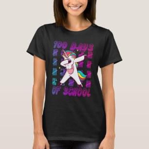 Camiseta 100 Días De Escuela Unicornio Educador Maestro Esc