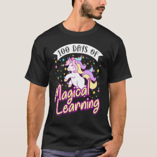 Camiseta 100 Días De Escuela Unicornio Magical Learning Sch