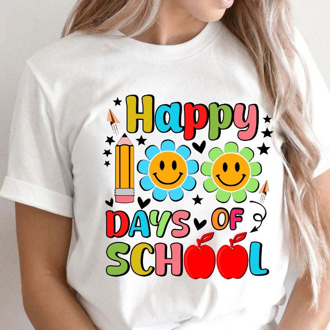 Camiseta 100 días de escuela. Valoración del profesor. (happy 100 days of school shirt, teacher gift, teacher appreciation gifts, teachers gift shirts)