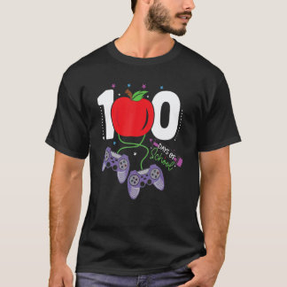 Camiseta 100 Días De Escuela Videojuegos Gamer Estudiante P