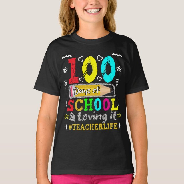 Camiseta 100 días de escuela y de amor (Anverso)