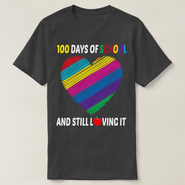 Camiseta 100 días de escuela y todavía amándola feliz prime (Diseño del anverso)