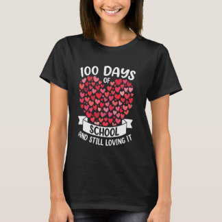 Camiseta 100 Días De Escuela Y Todavía Me Encanta 100 Coraz