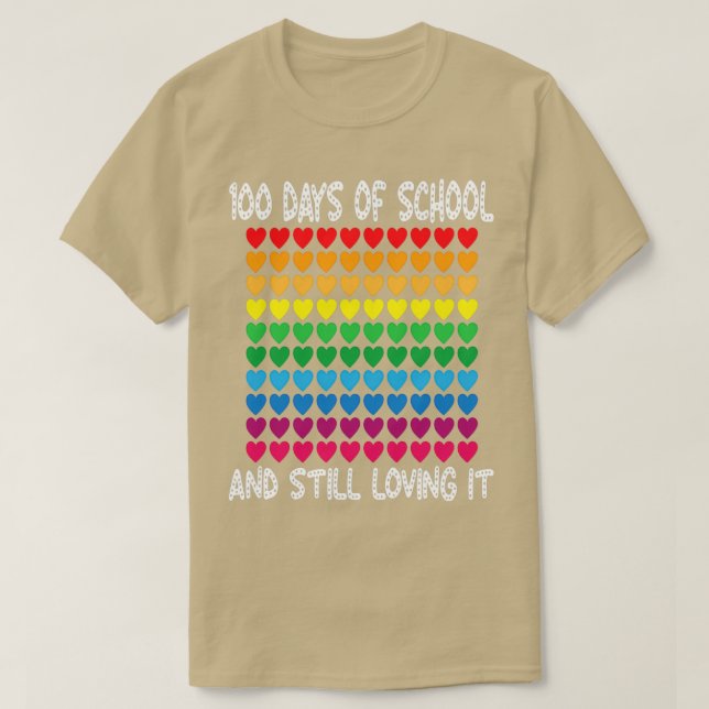 Camiseta 100 Días De Escuela Y Todavía Me Encanta Maestro (Diseño del anverso)