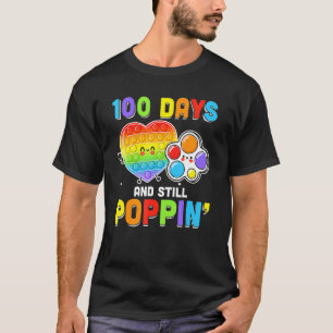 Camiseta 100 Días De Escuela Y Todavía Poppin Heart Kids 10