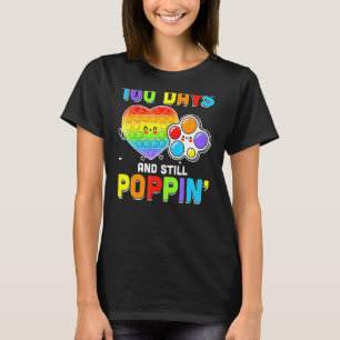 Camiseta 100 Días De Escuela Y Todavía Poppin Heart Kids 10