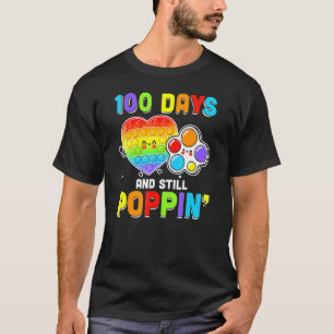 Camiseta 100 Días De Escuela Y Todavía Poppin Heart Kids 10