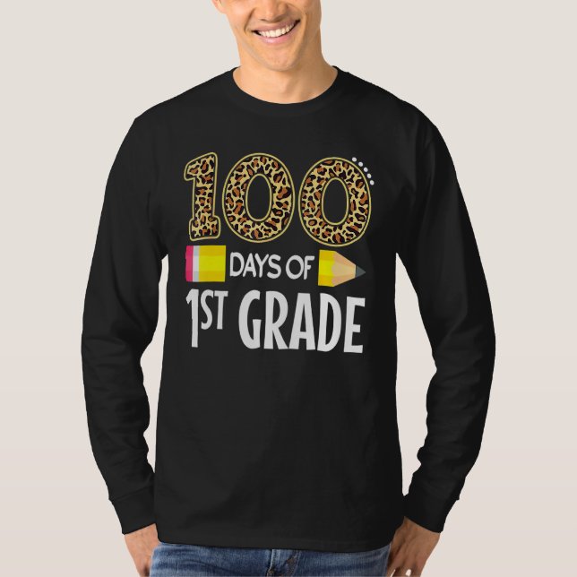 Camiseta 100 días de estudiante de primer grado (Anverso)