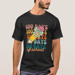 Camiseta 100 días de estupidez de lápiz de escuela