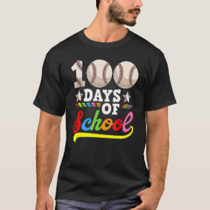Camiseta 100 Días De Éxito Escolar En El Béisbol
