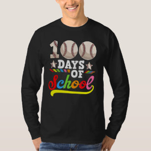 Camiseta 100 Días De Éxito Escolar En El Béisbol