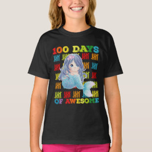 Camiseta 100 Días De Fantástica Sirena 100º Día De Escuela