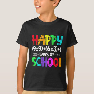 Camiseta 100 Días De Fórmula De Matemáticas Escolares Para