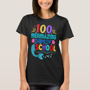 Camiseta 100 días de fusión de la sirena escolar