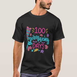 Camiseta 100 Días De Fusión Escolar De La Sirenita Del Té C