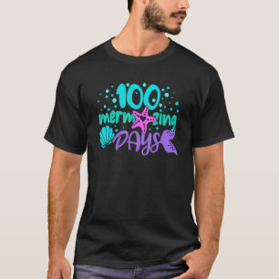 Camiseta 100 Días De Fusión Escolar De Sirenita Sigue Al Ch