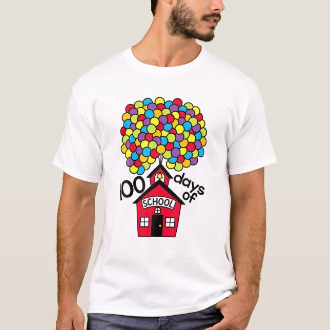 Camiseta 100 Días De Globos Escolares (Anverso)