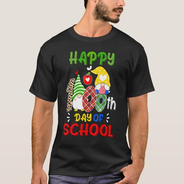 Camiseta 100 Días De Gnomes Escolares Para Profesores Virtu (Anverso)