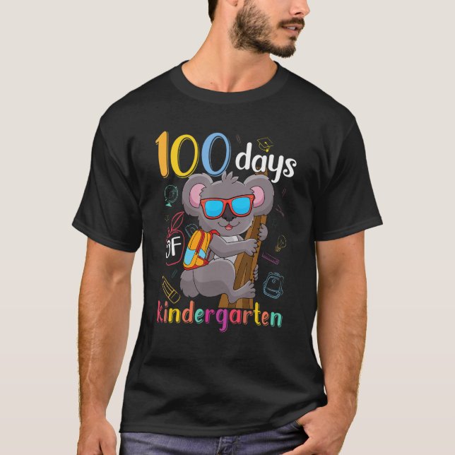 Camiseta 100 días de guardería Koala 100 días de clases (Anverso)