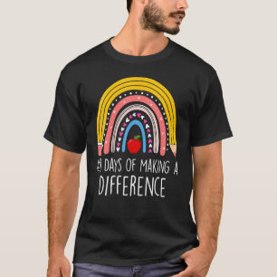 Camiseta 100 días de hacer la diferencia con el arco iris f