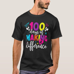 Camiseta 100 Días De Hacer La Diferencia Profesor De Escuel