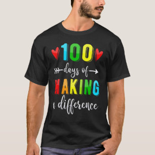 Camiseta 100 días de hacer una diferencia Día 100 Escuela T