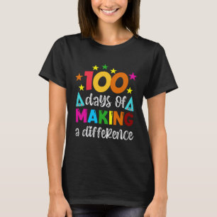 Camiseta 100 Días De Hacer Una Diferencia Profesor De Escue