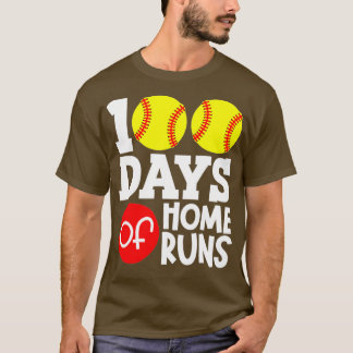 Camiseta 100 Días De Hogar Escuela De Béisbol De Softball