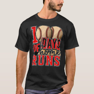 Camiseta 100 Días De Hogar, Estudiante Jugador De Béisbol