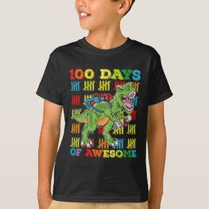 Camiseta 100 días de impresionante escuela T Rex Dinosaur
