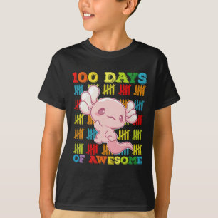 Camiseta 100 Días De Increíble Axolotl 100º Día De Escuela