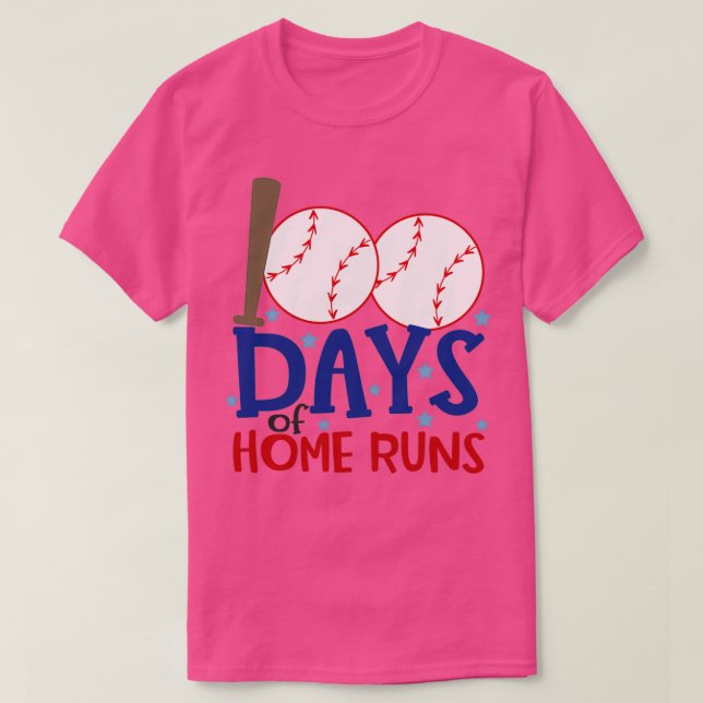 Camiseta 100 días de inicio del Mejor Día del Béisbol Escol (Diseño del anverso)
