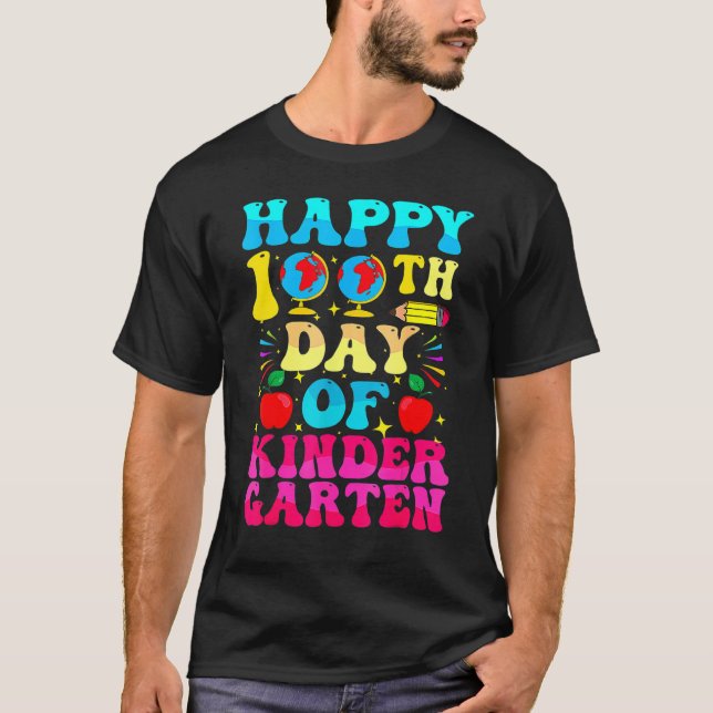 Camiseta 100 Días De Jardín De Infantes - Feliz 100º Día De (Anverso)